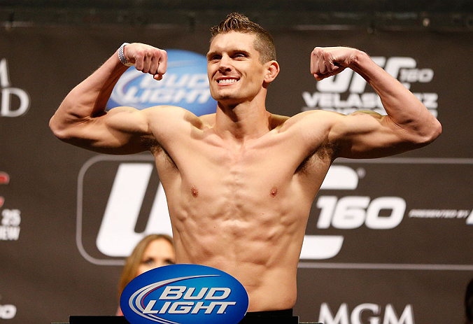 LAS VEGAS, NV - MAY 24:   Stephen Thompson weighs in during the UFC 160 weigh-in at the MGM Grand Garden Arena on May 24, 2013 in Las Vegas, Nevada.  (Photo by Josh Hedges/Zuffa LLC/Zuffa LLC via Getty Images)