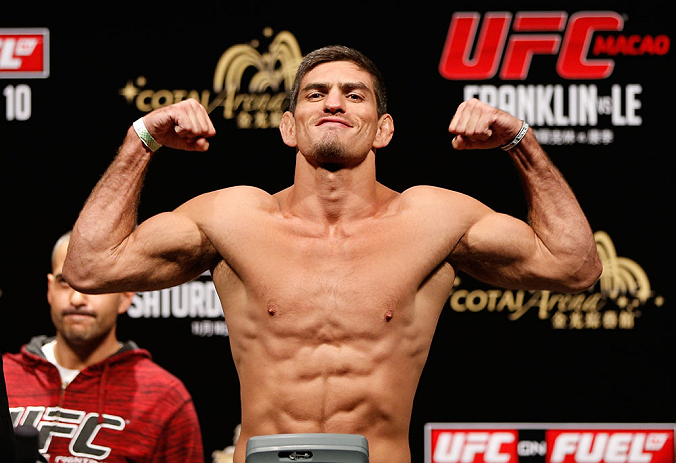MACAU, MACAU - NOVEMBER 09:  Paulo Thiago makes weight during the UFC Macau weigh in at Cotai Arena on November 9, 2012 in Macau, Macau.  (Photo by Josh Hedges/Zuffa LLC/Zuffa LLC via Getty Images)