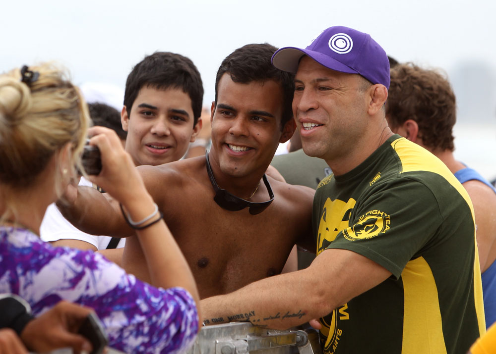 RIO DE JANEIRO, BRAZIL - JANUARY 11:  Wanderlei Silva attends the UFC 142 Open Workouts at Barra de Tijuca Beach on January 11, 2012 in Rio de Janeiro, Brazil.  (Photo by Josh Hedges/Zuffa LLC/Zuffa LLC via Getty Images)