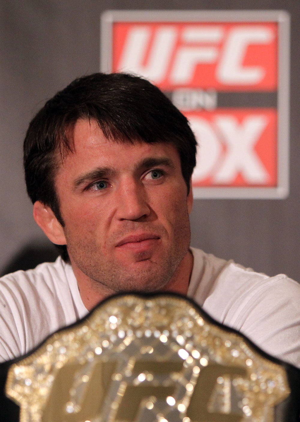 CHICAGO, IL - JANUARY 26: Chael Sonnen attends the UFC on FOX press conference at the W Hotel on January 26, 2012 in Chicago, Illinois. (Photo by Josh Hedges/Zuffa LLC/Zuffa LLC via Getty Images) *** Local Caption *** Chael Sonnen