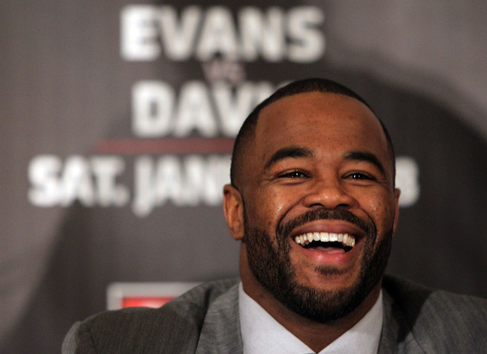 CHICAGO, IL - JANUARY 26: Rashad Evans attends the UFC on FOX press conference at the W Hotel on January 26, 2012 in Chicago, Illinois. (Photo by Josh Hedges/Zuffa LLC/Zuffa LLC via Getty Images) *** Local Caption *** Rashad Evans