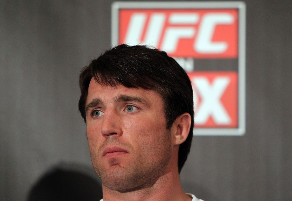 CHICAGO, IL - JANUARY 26: Chael Sonnen attends the UFC on FOX press conference at the W Hotel on January 26, 2012 in Chicago, Illinois. (Photo by Josh Hedges/Zuffa LLC/Zuffa LLC via Getty Images) *** Local Caption *** Chael Sonnen