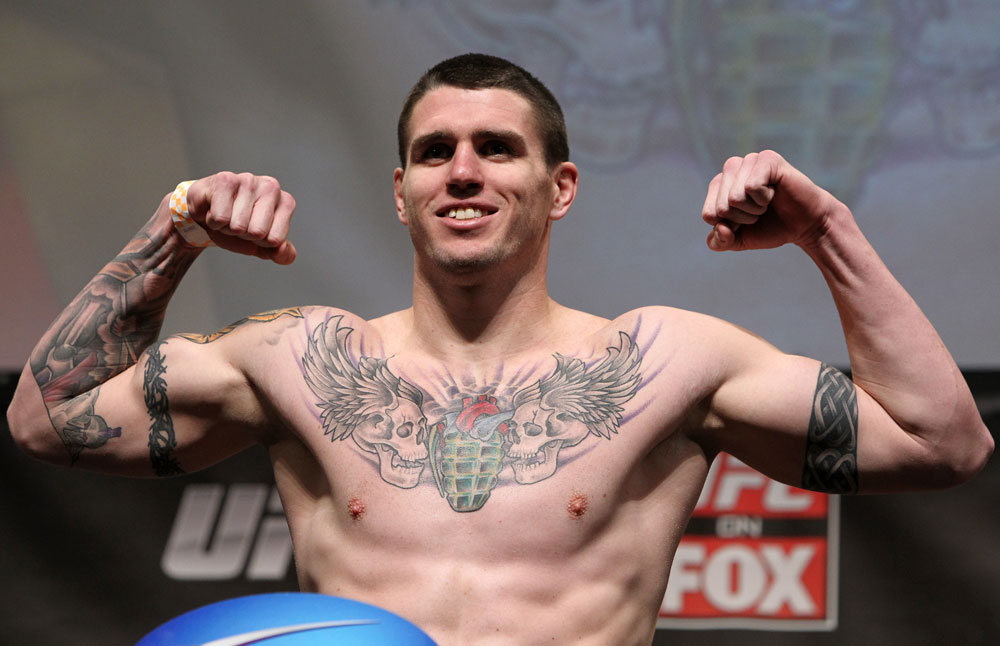 CHICAGO, IL - JANUARY 27: Chris Camozzi weighs in during the UFC on FOX official weigh in at the Chicago Theatre on January 27, 2012 in Chicago, Illinois. (Photo by Josh Hedges/Zuffa LLC/Zuffa LLC via Getty Images) *** Local Caption *** Chris Camozzi