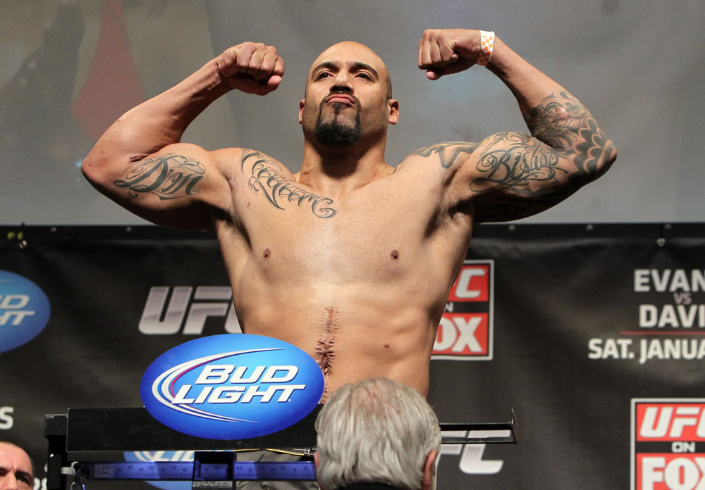 CHICAGO, IL - JANUARY 27: Lavar Johnson weighs in during the UFC on FOX official weigh in at the Chicago Theatre on January 27, 2012 in Chicago, Illinois. (Photo by Josh Hedges/Zuffa LLC/Zuffa LLC via Getty Images) *** Local Caption *** Lavar Johnson