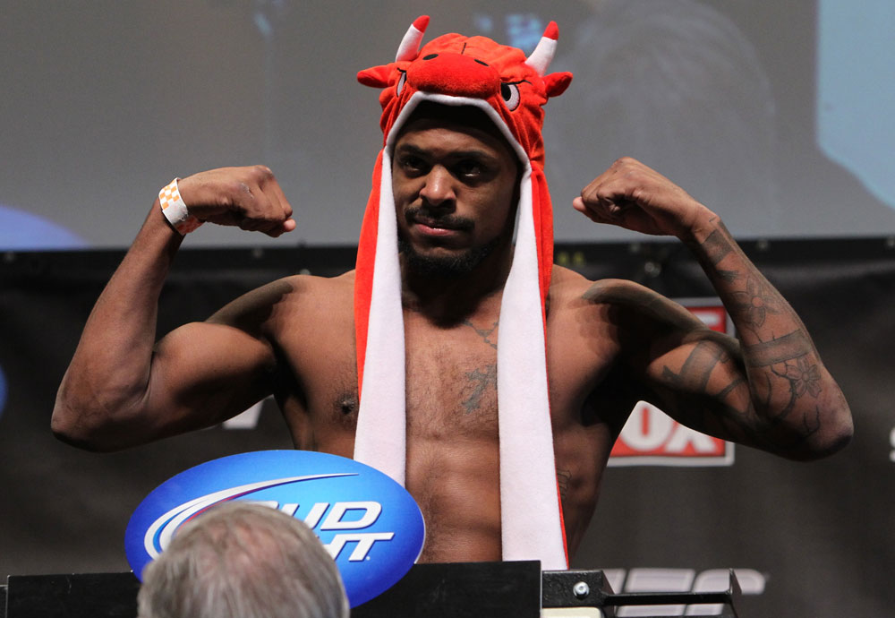 CHICAGO, IL - JANUARY 27: Michael Johnson weighs in during the UFC on FOX official weigh in at the Chicago Theatre on January 27, 2012 in Chicago, Illinois. (Photo by Josh Hedges/Zuffa LLC/Zuffa LLC via Getty Images) *** Local Caption *** Michael Johnson