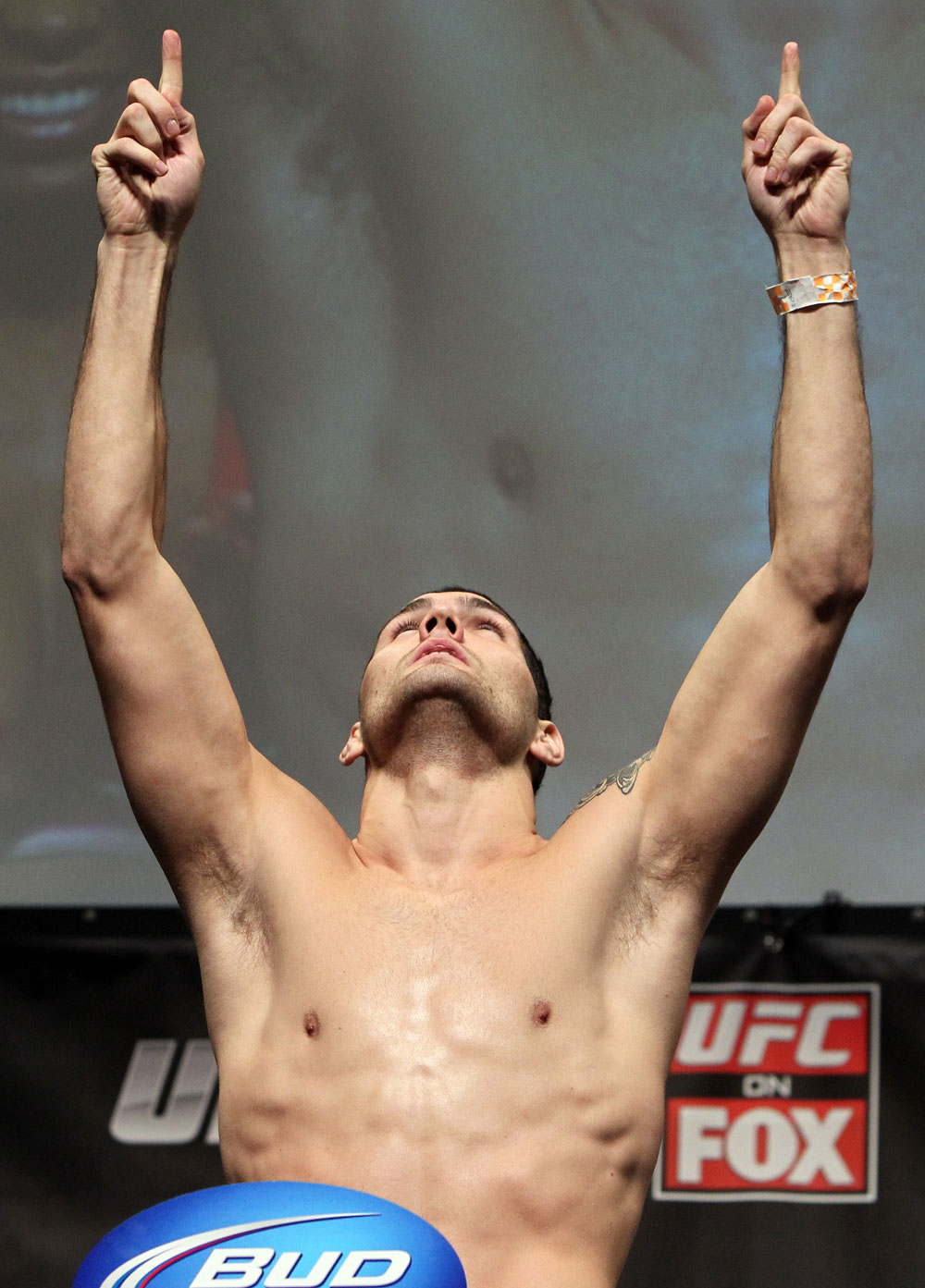 CHICAGO, IL - JANUARY 27: Chris Weidman weighs in during the UFC on FOX official weigh in at the Chicago Theatre on January 27, 2012 in Chicago, Illinois. (Photo by Josh Hedges/Zuffa LLC/Zuffa LLC via Getty Images) *** Local Caption *** Chris Weidman