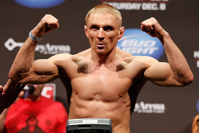 SEATTLE, WA - DECEMBER 07:  Dennis Siver weighs in during the official UFC on FOX weigh in on December 7, 2012 at Key Arena in Seattle, Washington.  (Photo by Josh Hedges/Zuffa LLC/Zuffa LLC via Getty Images)
