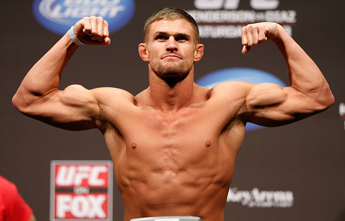 SEATTLE, WA - DECEMBER 07:  Daron Cruickshank weighs in during the official UFC on FOX weigh in on December 7, 2012 at Key Arena in Seattle, Washington.  (Photo by Josh Hedges/Zuffa LLC/Zuffa LLC via Getty Images)