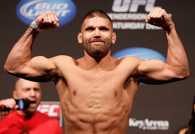 SEATTLE, WA - DECEMBER 07:  Jeremy Stephens weighs in during the official UFC on FOX weigh in on December 7, 2012 at Key Arena in Seattle, Washington.  (Photo by Josh Hedges/Zuffa LLC/Zuffa LLC via Getty Images)