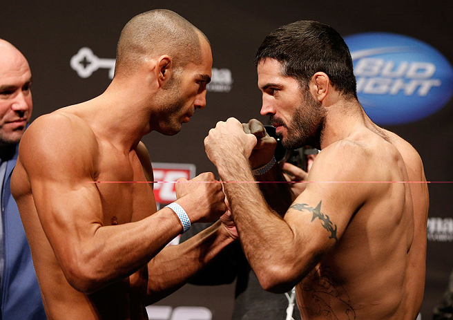 SEATTLE, WA - DECEMBER 07:  [CAPTION] during the official UFC on FOX weigh in on December 7, 2012 at Key Arena in Seattle, Washington.  (Photo by Josh Hedges/Zuffa LLC/Zuffa LLC via Getty Images)