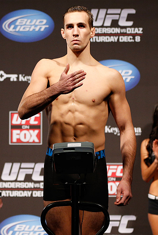 SEATTLE, WA - DECEMBER 07:  Rory MacDonald weighs in during the official UFC on FOX weigh in on December 7, 2012 at Key Arena in Seattle, Washington.  (Photo by Josh Hedges/Zuffa LLC/Zuffa LLC via Getty Images)