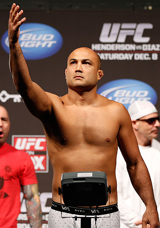 SEATTLE, WA - DECEMBER 07:  BJ Penn weighs in during the official UFC on FOX weigh in on December 7, 2012 at Key Arena in Seattle, Washington.  (Photo by Josh Hedges/Zuffa LLC/Zuffa LLC via Getty Images)