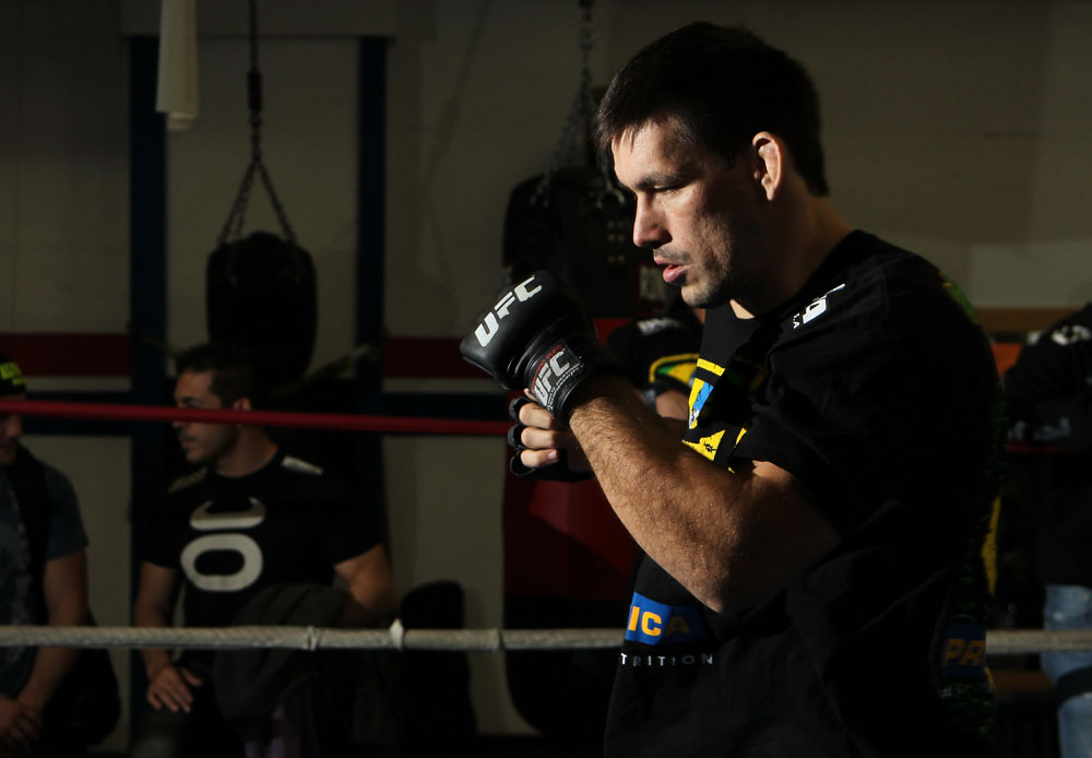 CHICAGO, IL - JANUARY 25: Demian Maia works out for the media during the UFC on FOX open workouts at the Chicago Boxing Club on January 25, 2012 in Chicago, Illinois. (Photo by Josh Hedges/Zuffa LLC/Zuffa LLC via Getty Images)