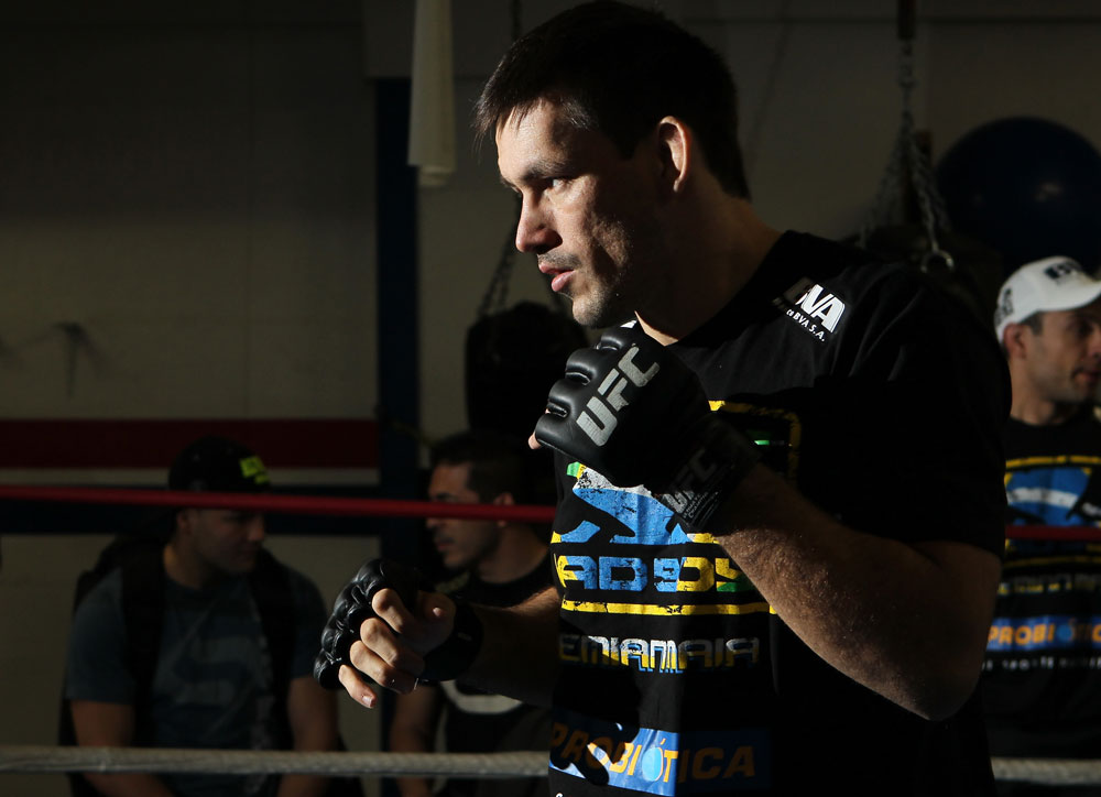 CHICAGO, IL - JANUARY 25: Demian Maia works out for the media during the UFC on FOX open workouts at the Chicago Boxing Club on January 25, 2012 in Chicago, Illinois. (Photo by Josh Hedges/Zuffa LLC/Zuffa LLC via Getty Images)
