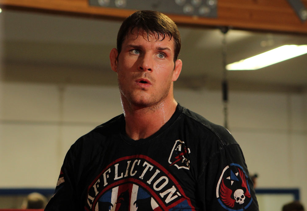 CHICAGO, IL - JANUARY 25: Michael Bisping works out for the media during the UFC on FOX open workouts at the Chicago Boxing Club on January 25, 2012 in Chicago, Illinois. (Photo by Josh Hedges/Zuffa LLC/Zuffa LLC via Getty Images)