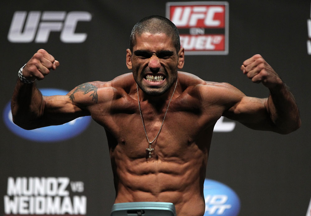 SAN JOSE, CA - JULY 10:   Marcelo Guimaraes makes weight during the UFC on Fuel TV weigh in at HP Pavilion on July 10, 2012 in San Jose, California.  (Photo by Josh Hedges/Zuffa LLC/Zuffa LLC via Getty Images)