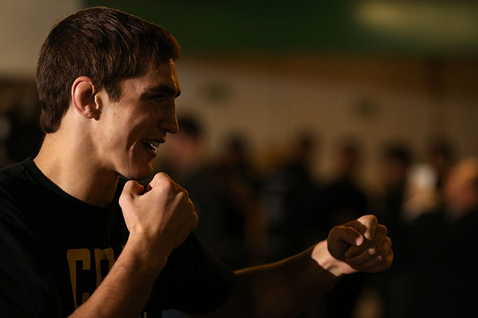 NOTTINGHAM, ENGLAND - SEPTEMBER 26: John Hathaway works out for the media during an open workout session at Gym Combat on September 26, 2012 in Nottingham, England. (Photo by Josh Hedges/Zuffa LLC/Zuffa LLC via Getty Images)