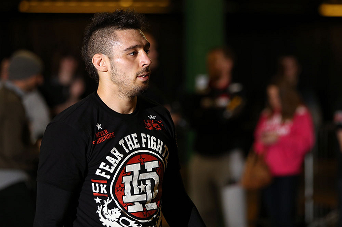 NOTTINGHAM, ENGLAND - SEPTEMBER 26: Dan Hardy works out for the media during an open workout session at Gym Combat on September 26, 2012 in Nottingham, England. (Photo by Josh Hedges/Zuffa LLC/Zuffa LLC via Getty Images)