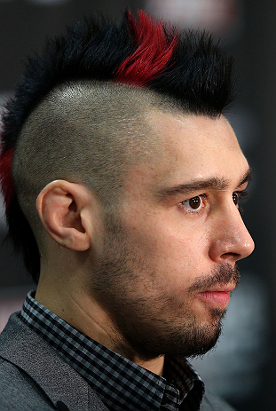 NOTTINGHAM, ENGLAND - SEPTEMBER 27:  Dan Hardy interacts with media during a UFC press conference at the Hilton Hotel on September 27, 2012 in Nottingham, England.  (Photo by Josh Hedges/Zuffa LLC/Zuffa LLC via Getty Images)