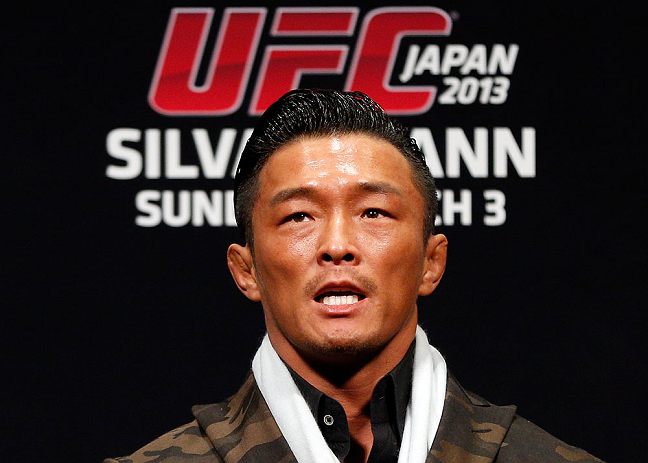 SAITAMA, JAPAN - MARCH 02: Yoshihiro Akiyama interacts with fans during a Q&A session before the UFC on FUEL TV weigh-in at Saitama Super Arena on March 2, 2013 in Saitama, Japan. (Photo by Josh Hedges/Zuffa LLC/Zuffa LLC via Getty Images)