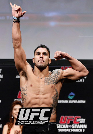 SAITAMA, JAPAN - MARCH 02:  Brad Tavares weighs in during the UFC on FUEL TV weigh-in at Saitama Super Arena on March 2, 2013 in Saitama, Japan.  (Photo by Josh Hedges/Zuffa LLC/Zuffa LLC via Getty Images)