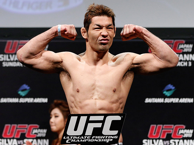 SAITAMA, JAPAN - MARCH 02: Riki Fukuda weighs in during the UFC on FUEL TV weigh-in at Saitama Super Arena on March 2, 2013 in Saitama, Japan. (Photo by Josh Hedges/Zuffa LLC/Zuffa LLC via Getty Images)