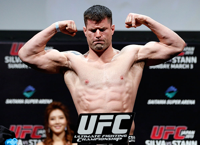 SAITAMA, JAPAN - MARCH 02: Brian Stann weighs in during the UFC on FUEL TV weigh-in at Saitama Super Arena on March 2, 2013 in Saitama, Japan. (Photo by Josh Hedges/Zuffa LLC/Zuffa LLC via Getty Images)