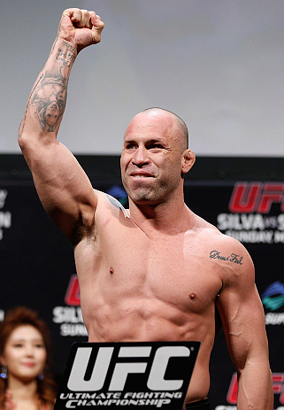 SAITAMA, JAPAN - MARCH 02: Wanderlei Silva weighs in during the UFC on FUEL TV weigh-in at Saitama Super Arena on March 2, 2013 in Saitama, Japan. (Photo by Josh Hedges/Zuffa LLC/Zuffa LLC via Getty Images)
