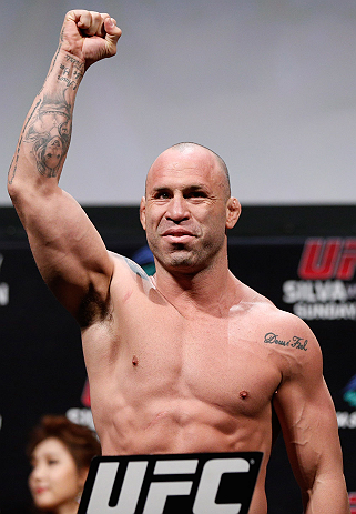 SAITAMA, JAPAN - MARCH 02: Wanderlei Silva weighs in during the UFC on FUEL TV weigh-in at Saitama Super Arena on March 2, 2013 in Saitama, Japan. (Photo by Josh Hedges/Zuffa LLC/Zuffa LLC via Getty Images)