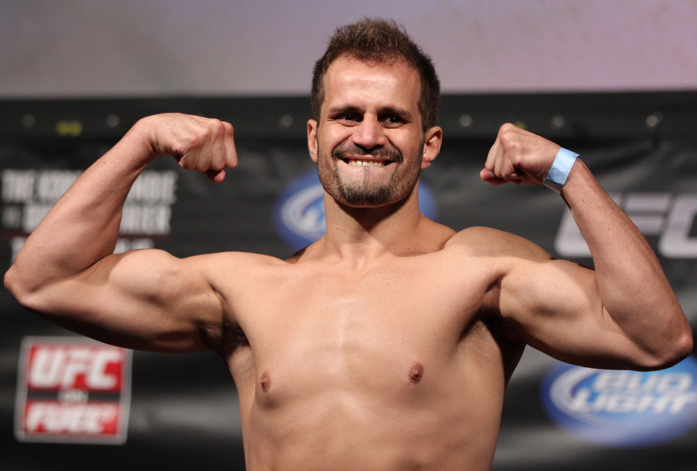 FAIRFAX, VA - MAY 14: Fabio Maldonado makes weight during the UFC on Fuel TV official weigh in at Patriot Center on May 14, 2012 in Fairfax, Virginia. (Photo by Josh Hedges/Zuffa LLC/Zuffa LLC via Getty Images)