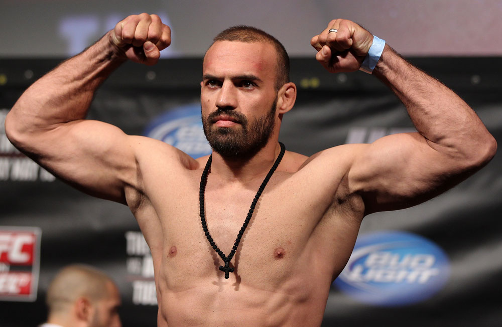 FAIRFAX, VA - MAY 14:  Igor Pokrajac makes weight during the UFC on Fuel TV official weigh in at Patriot Center on May 14, 2012 in Fairfax, Virginia.  (Photo by Josh Hedges/Zuffa LLC/Zuffa LLC via Getty Images)
