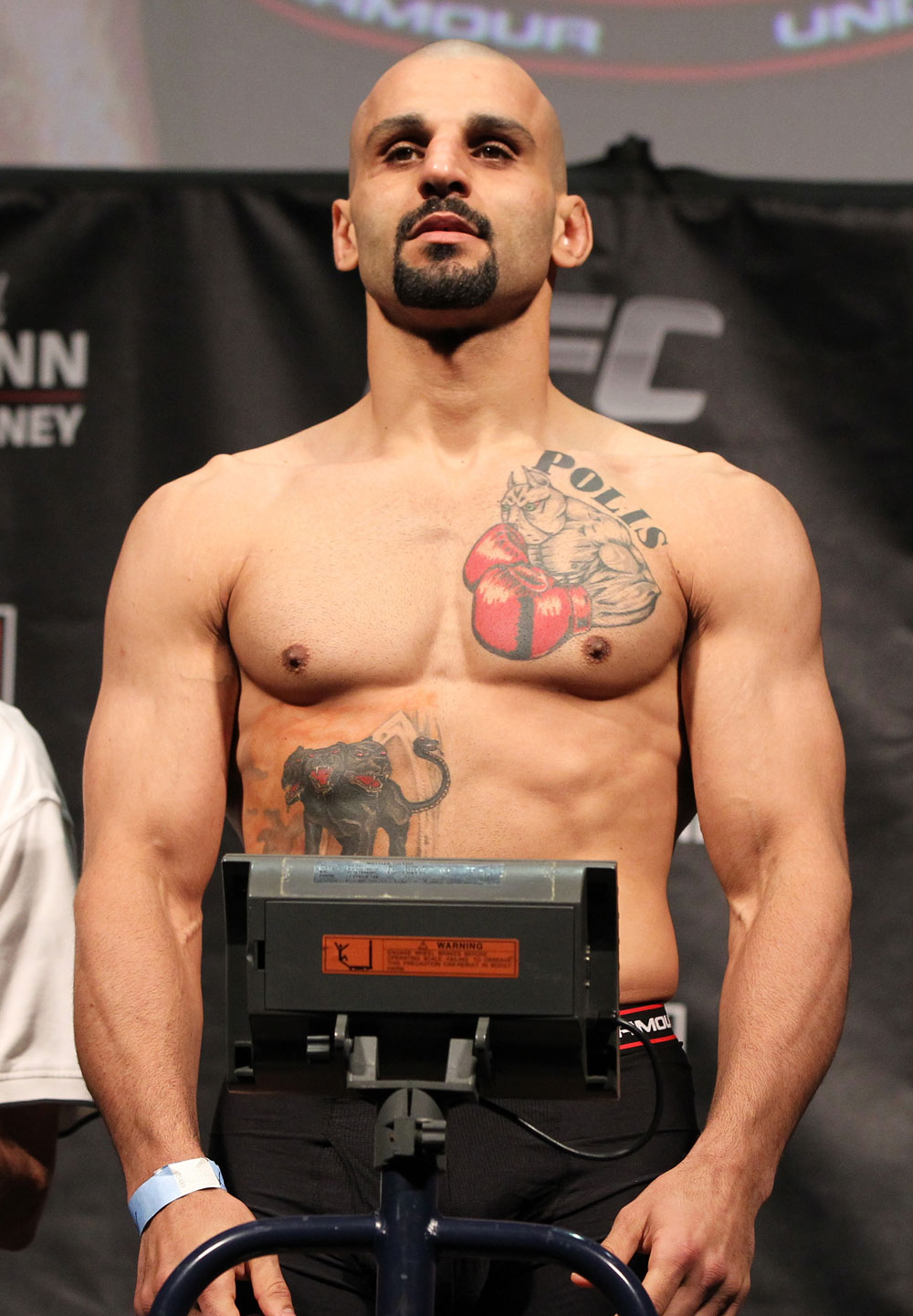 SYDNEY, AUSTRALIA - MARCH 02: Constantinos Philippou weighs in during the UFC on FX official weigh in at Allphones Arena on March 2, 2012 in Sydney, Australia. (Photo by Josh Hedges/Zuffa LLC/Zuffa LLC via Getty Images) *** Local Caption *** Constantinos Philippou