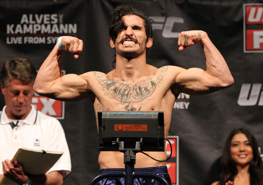 SYDNEY, AUSTRALIA - MARCH 02: Ian McCall weighs in during the UFC on FX official weigh in at Allphones Arena on March 2, 2012 in Sydney, Australia. (Photo by Josh Hedges/Zuffa LLC/Zuffa LLC via Getty Images) *** Local Caption *** Ian McCall