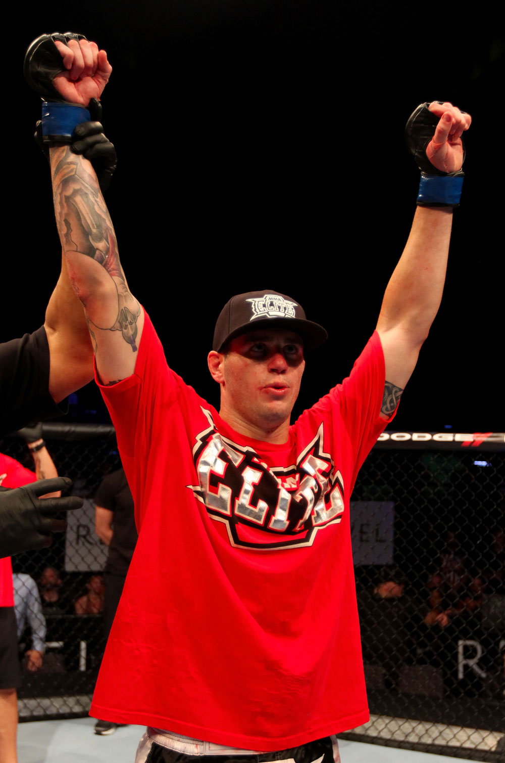 ATLANTIC CITY, NJ - JUNE 22:  Chris Camozzi celebrates his win by TKO (doctor stoppage) over Nick Catone (not pictured) in a middleweight bout during UFC on FX 4 at Revel Casino on June 22, 2012 in Atlantic City, New Jersey.  (Photo by Nick Laham/Zuffa LLC/Zuffa LLC)