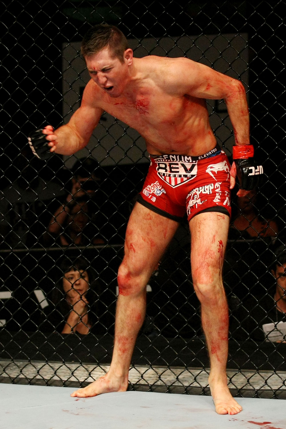 ATLANTIC CITY, NJ - JUNE 22: Steven Siler (L) celebrates his win by submission guillotine chok in a featherweight bout during UFC on FX 4 at Revel Casino on June 22, 2012 in Atlantic City, New Jersey. (Photo by Nick Laham/Zuffa LLC/Zuffa LLC)