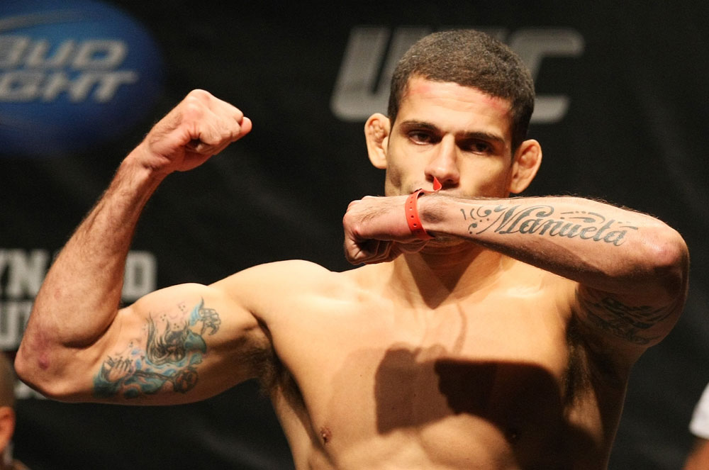 ATLANTIC CITY, NJ - JUNE 21: Luis Ramos makes weight during the UFC on FX official weigh in at Revel Casino on June 21, 2012 in Atlantic City, New Jersey. (Photo by Nick Laham/Zuffa LLC/Zuffa LLC via Getty Images)