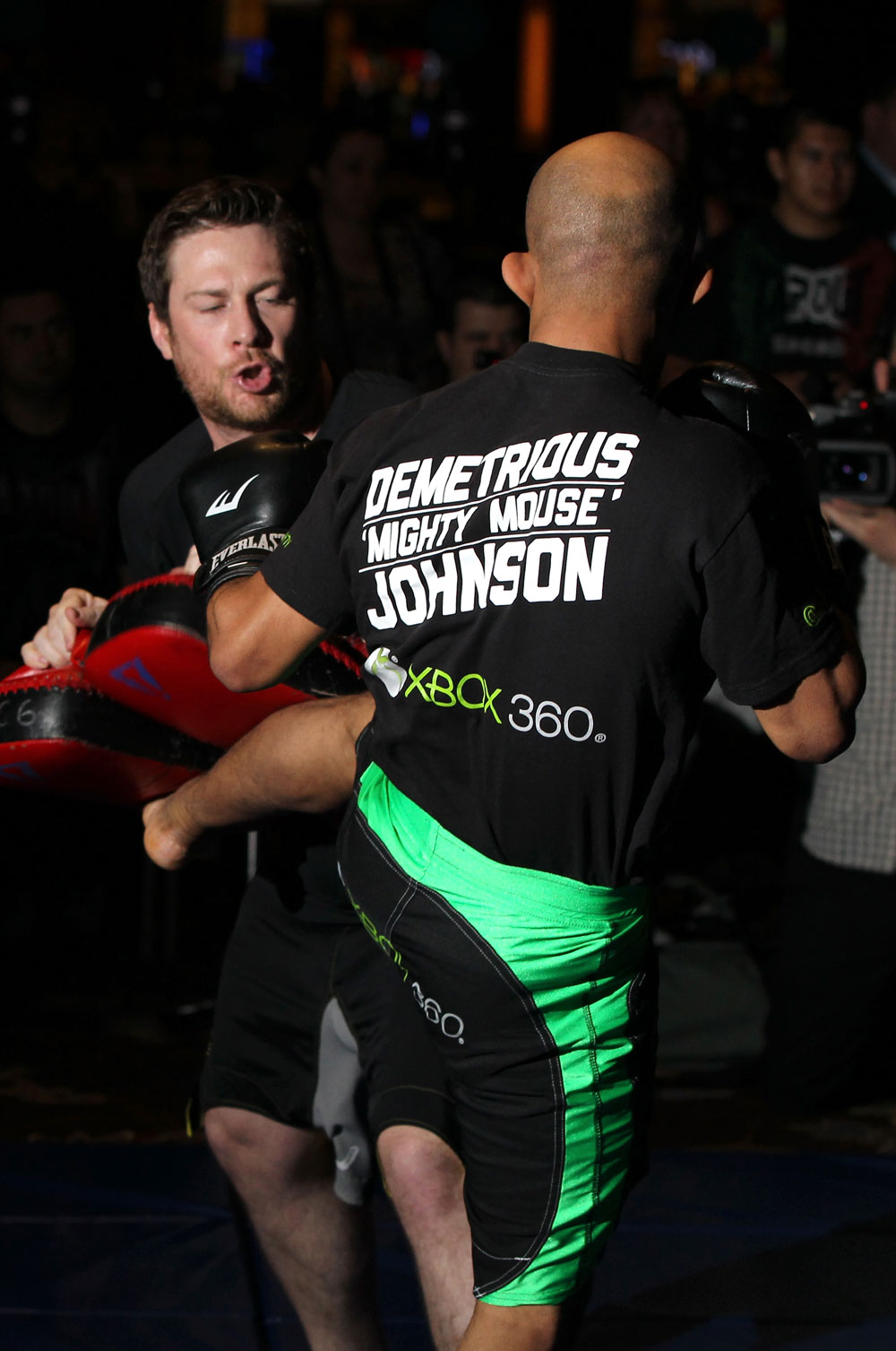 SYDNEY, AUSTRALIA - FEBRUARY 28: Demetrious Johnson works out for the media during the UFC on FX open workouts at the Star Casino on February 28, 2012 in Sydney, Australia. (Photo by Josh Hedges/Zuffa LLC/Zuffa LLC via Getty Images) *** Local Caption *** Demetrious Johnson