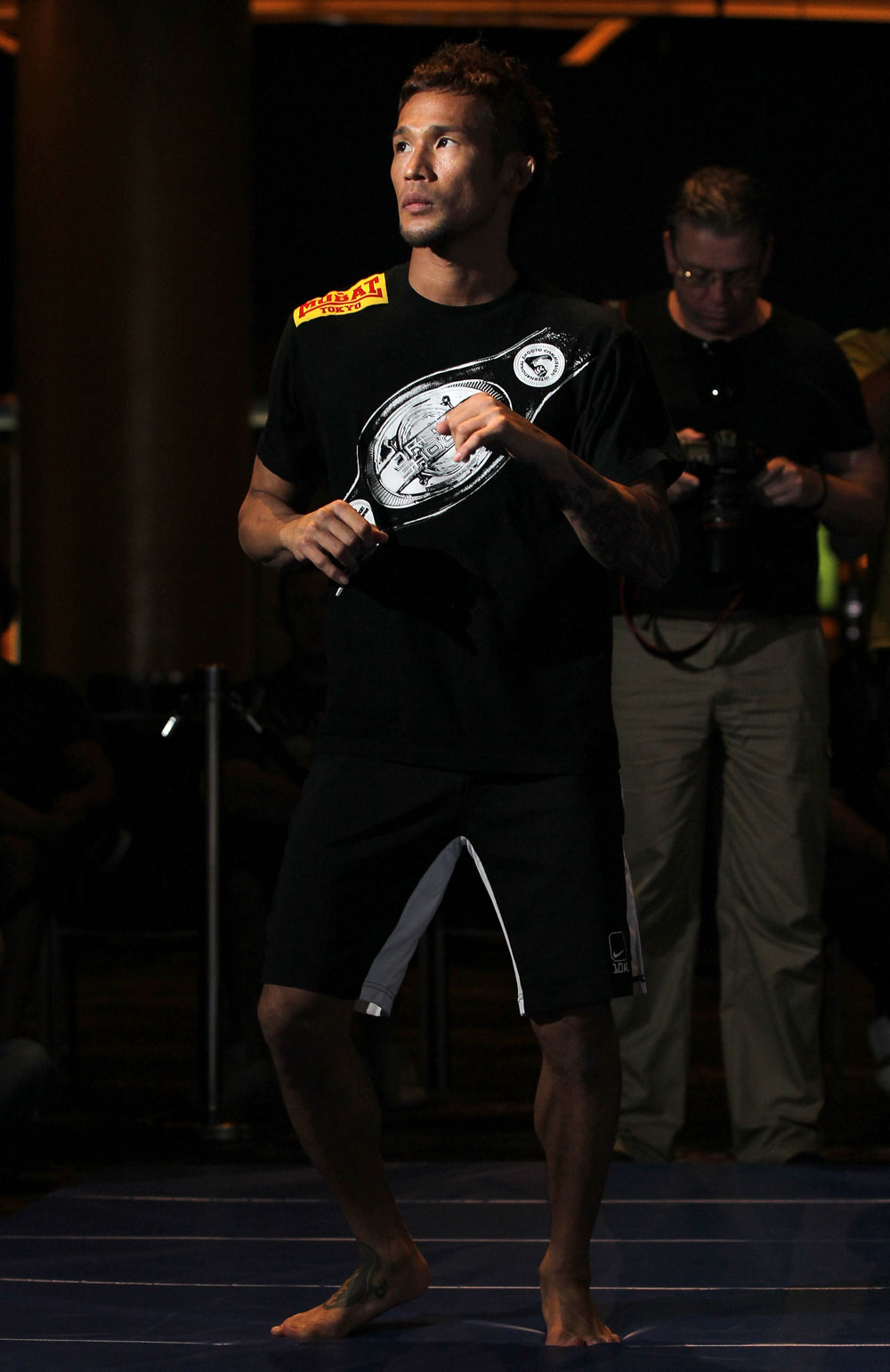SYDNEY, AUSTRALIA - FEBRUARY 28: Yasuhiro Urushitani works out for the media during the UFC on FX open workouts at the Star Casino on February 28, 2012 in Sydney, Australia. (Photo by Josh Hedges/Zuffa LLC/Zuffa LLC via Getty Images) *** Local Caption *** Yasuhiro Urushitani