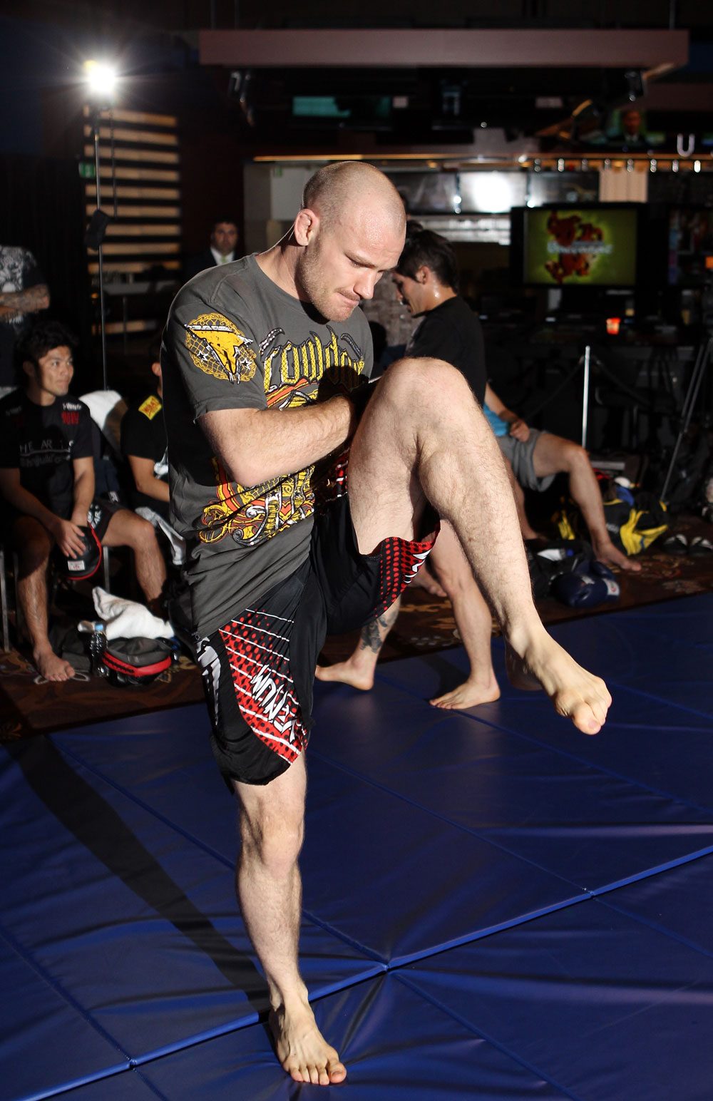 SYDNEY, AUSTRALIA - FEBRUARY 28: Martin Kampmann works out for the media during the UFC on FX open workouts at the Star Casino on February 28, 2012 in Sydney, Australia. (Photo by Josh Hedges/Zuffa LLC/Zuffa LLC via Getty Images) *** Local Caption *** Martin Kampmann