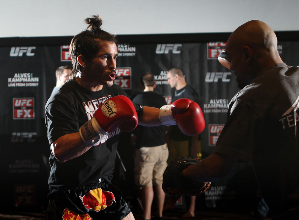 SYDNEY, AUSTRALIA - FEBRUARY 28: Ian McCall works out for the media during the UFC on FX open workouts at the Star Casino on February 28, 2012 in Sydney, Australia. (Photo by Josh Hedges/Zuffa LLC/Zuffa LLC via Getty Images) *** Local Caption *** Ian McCall