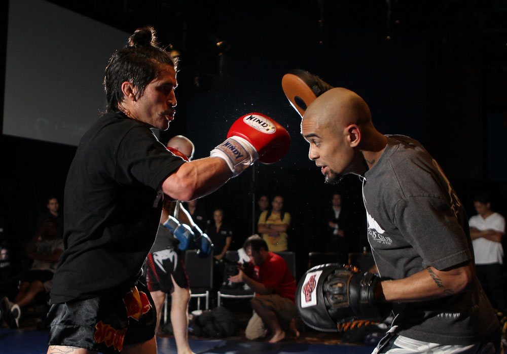 SYDNEY, AUSTRALIA - FEBRUARY 28: Ian McCall works out for the media during the UFC on FX open workouts at the Star Casino on February 28, 2012 in Sydney, Australia. (Photo by Josh Hedges/Zuffa LLC/Zuffa LLC via Getty Images) *** Local Caption *** Ian McCall