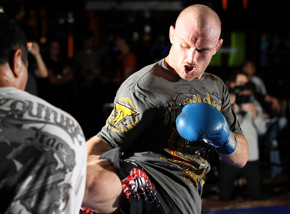 SYDNEY, AUSTRALIA - FEBRUARY 28: Martin Kampmann works out for the media during the UFC on FX open workouts at the Star Casino on February 28, 2012 in Sydney, Australia. (Photo by Josh Hedges/Zuffa LLC/Zuffa LLC via Getty Images) *** Local Caption *** Martin Kampmann