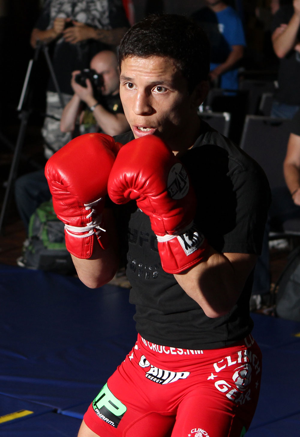 SYDNEY, AUSTRALIA - FEBRUARY 28: Joseph Benavidez works out for the media during the UFC on FX open workouts at the Star Casino on February 28, 2012 in Sydney, Australia. (Photo by Josh Hedges/Zuffa LLC/Zuffa LLC via Getty Images) *** Local Caption *** Joseph Benavidez
