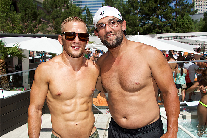 Dillashaw (left) and Hendricks during Fight Week. Dillashaw (left) and Hendricks during Fight Week.