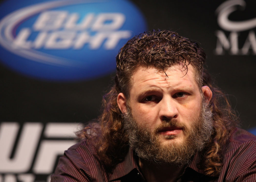 LAS VEGAS, NV - FEBRUARY 02: Roy Nelson attends the UFC 143 final pre-fight press conference at the Mandalay Bay Hotel & Casino on February 2, 2012 in Las Vegas, United States. (Photo by Josh Hedges/Zuffa LLC/Zuffa LLC via Getty Images) *** Local Caption *** Roy Nelson