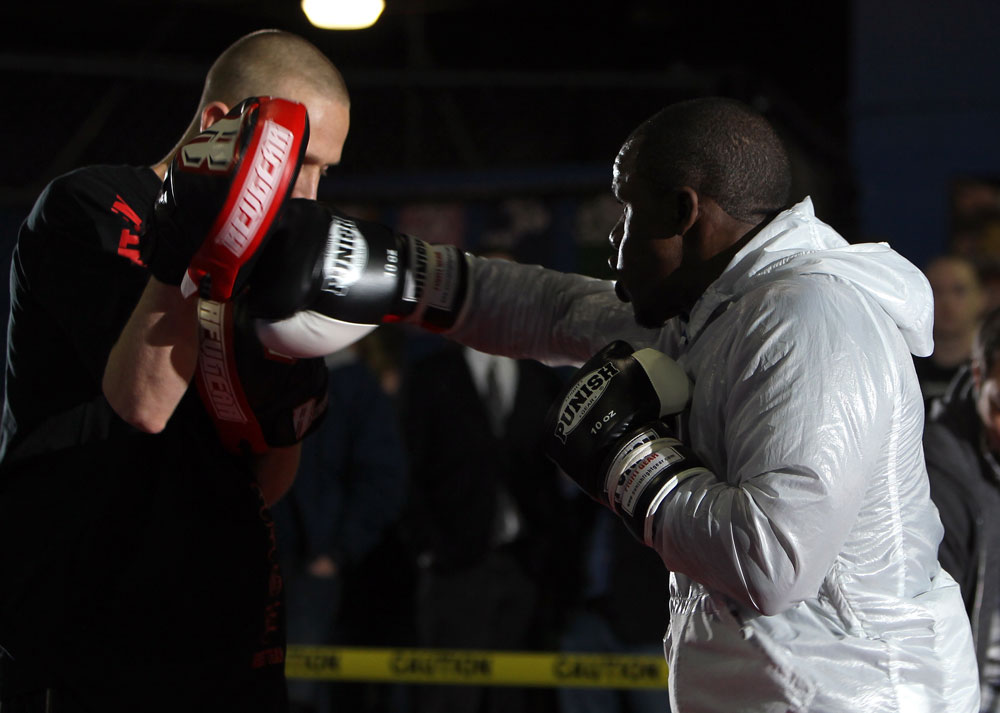 NASHVILLE, TN - JANUARY 18: Melvin Guillard works out for the media during the UFC on FX open workouts at the Nashville MMA Gym on January 18, 2012 in Nashville, Tennessee. (Photo by Josh Hedges/Zuffa LLC/Zuffa LLC via Getty Images)