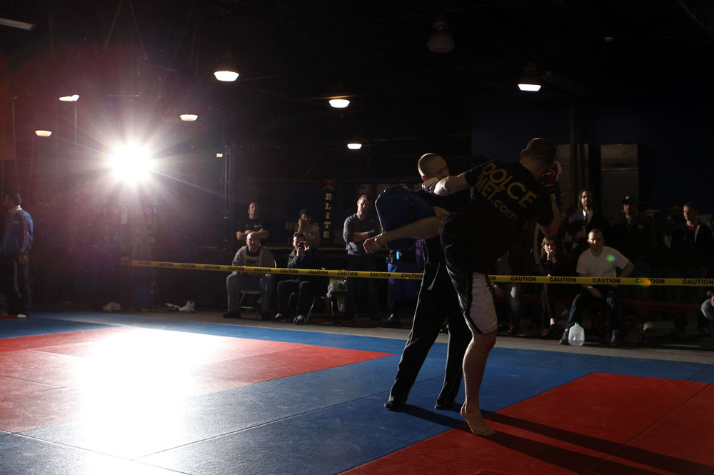 NASHVILLE, TN - JANUARY 18: Duane "Bang" Ludwig works out for the media during the UFC on FX open workouts at the Nashville MMA Gym on January 18, 2012 in Nashville, Tennessee. (Photo by Josh Hedges/Zuffa LLC/Zuffa LLC via Getty Images)
