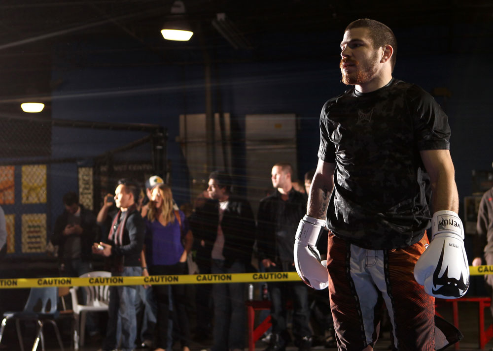 NASHVILLE, TN - JANUARY 18: Jim Miller works out for the media during the UFC on FX open workouts at the Nashville MMA Gym on January 18, 2012 in Nashville, Tennessee. (Photo by Josh Hedges/Zuffa LLC/Zuffa LLC via Getty Images)