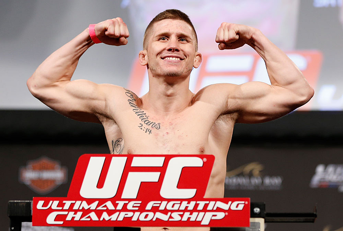 LAS VEGAS, NV - APRIL 12: Justin Lawrence weighs in during the TUF 17 Finale weigh-in at the Hollywood Theatre at the MGM Grand Hotel/Casino on April 12, 2013 in Las Vegas, Nevada. (Photo by Josh Hedges/Zuffa LLC/Zuffa LLC via Getty Images)