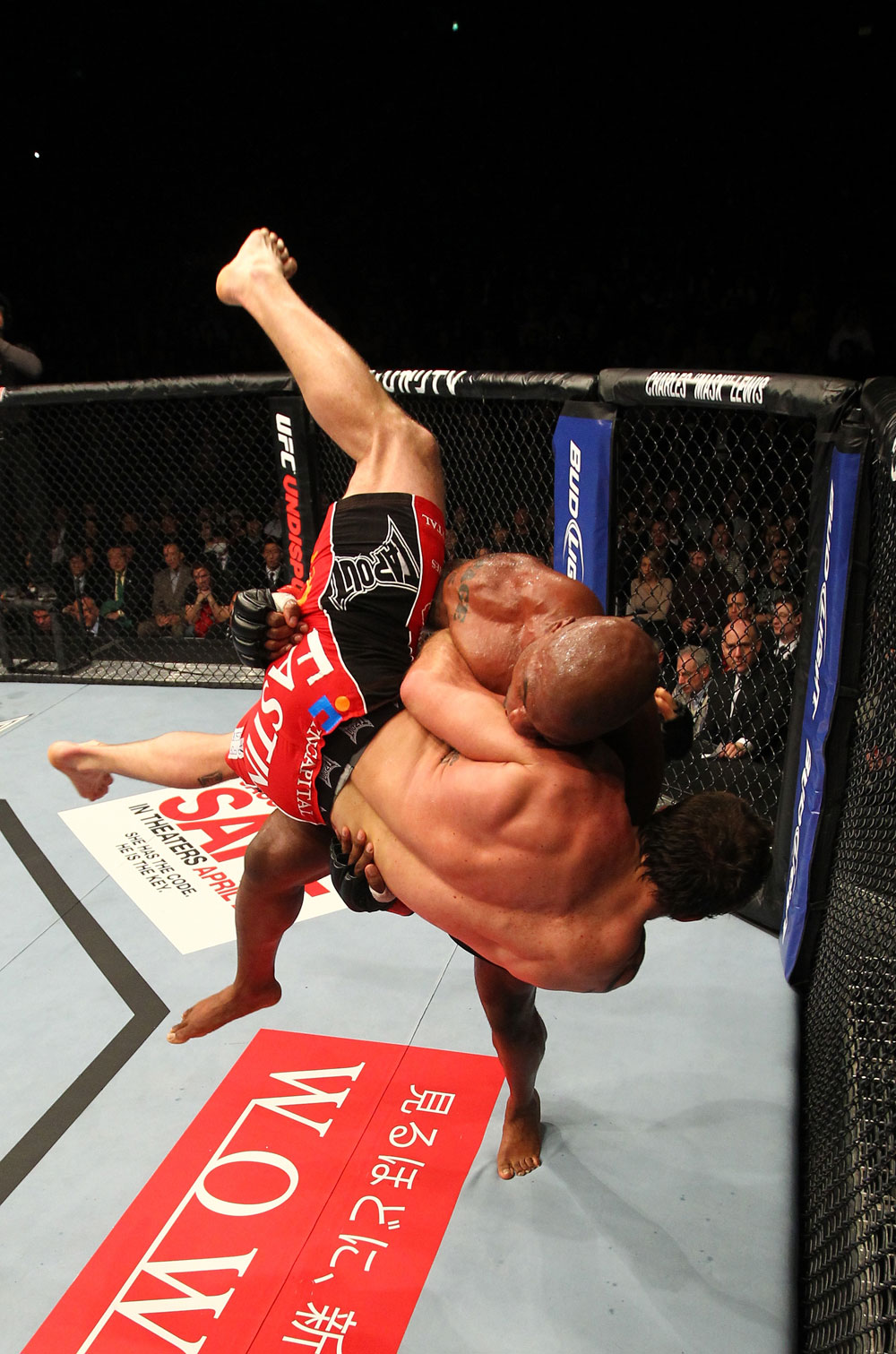 SAITAMA, JAPAN - FEBRUARY 26:  (R-L) Quinton "Rampage" Jackson slams Ryan Bader during the UFC 144 event at Saitama Super Arena on February 26, 2012 in Saitama, Japan.  (Photo by Al Bello/Zuffa LLC/Zuffa LLC via Getty Images) *** Local Caption *** Quinton Jackson; Ryan Bader